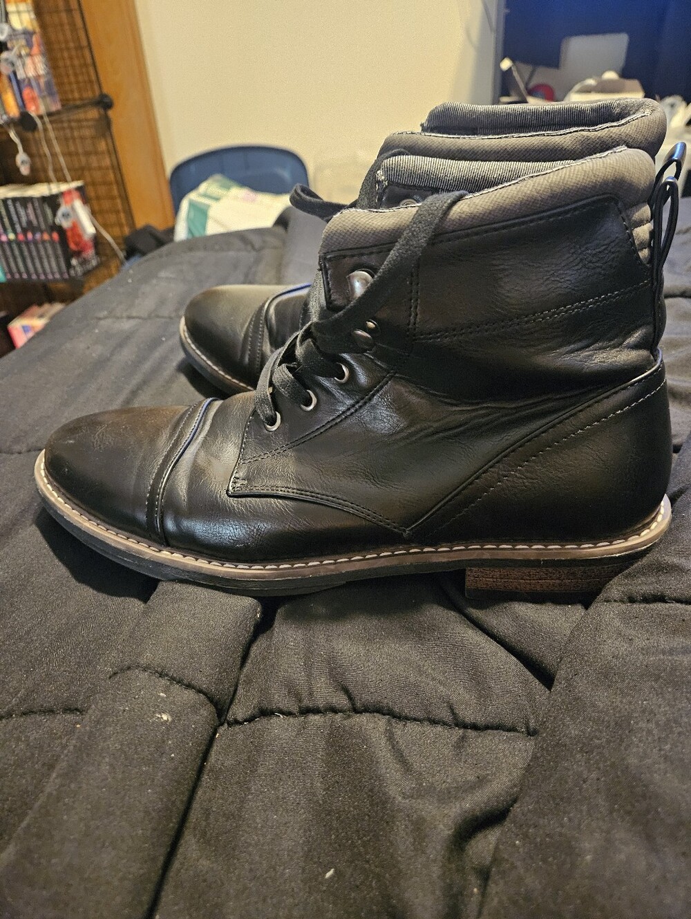 Target Black and Gray tipped Boots Size 12